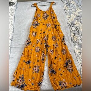 Jessica Simpson Yellow Floral Jumpsuit